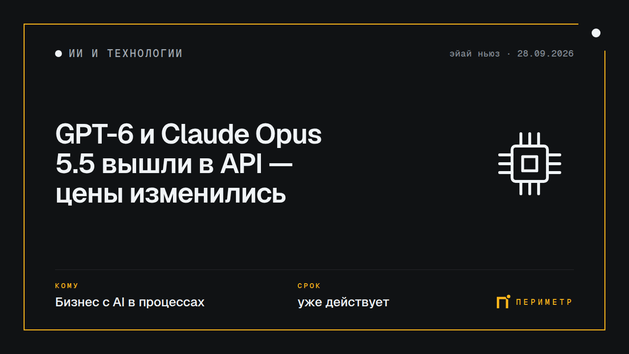 GPT-6 и Claude Opus 5.5 вышли в API — цены изменились